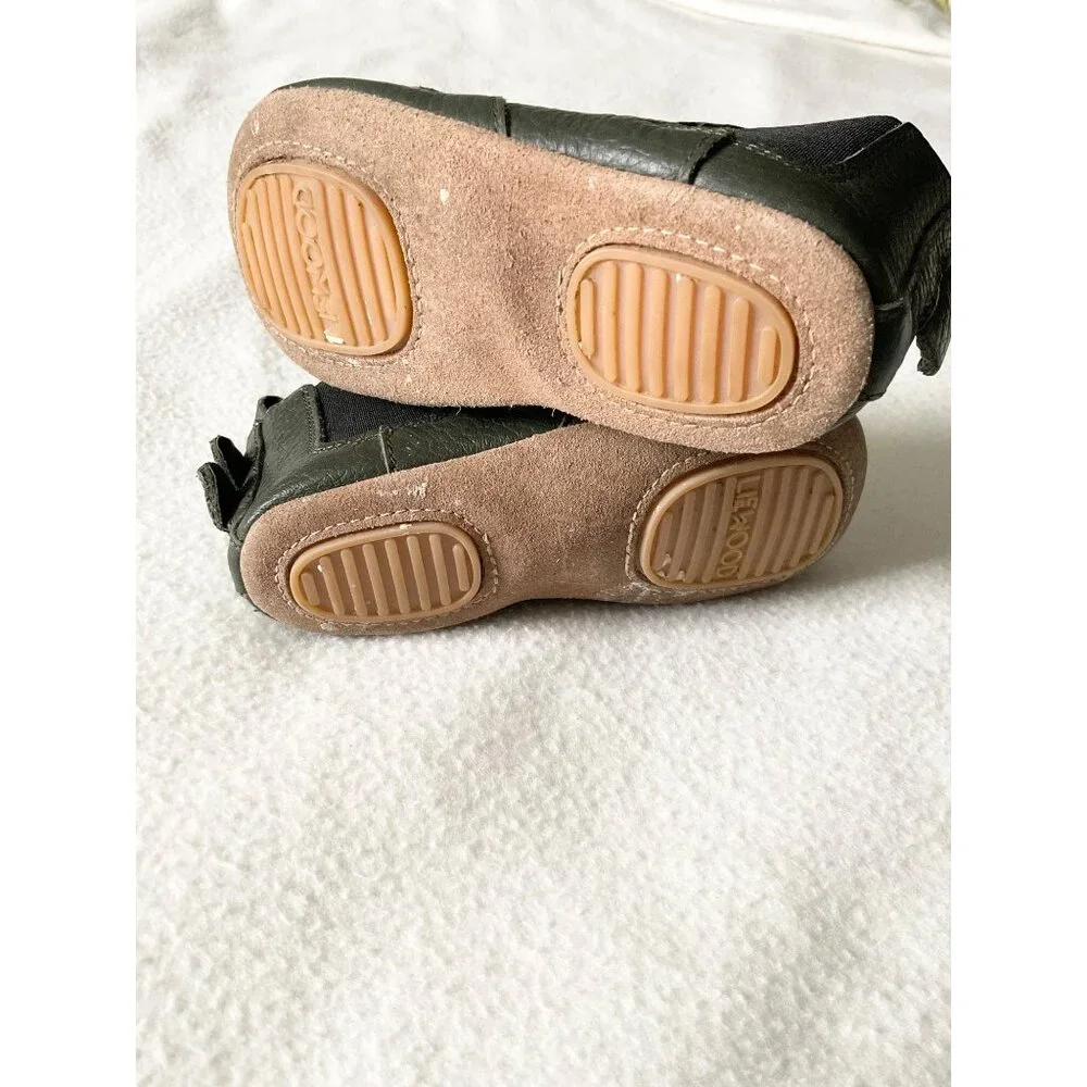 Liewood BEST US7.5 booties Edith Leather Slippers DINOSAUR GREEN WALKER - Picture 5 of 7